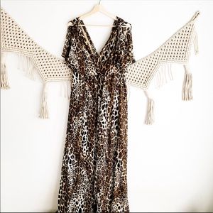 Sara Berman Leopard Print Maxi Dress